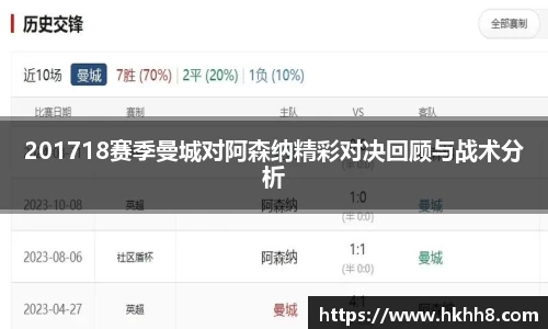 201718赛季曼城对阿森纳精彩对决回顾与战术分析